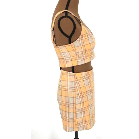 Lulus Gingham Retro Two-Piece Top and Skort Set – Size Small NWT - Picture 2 of 6